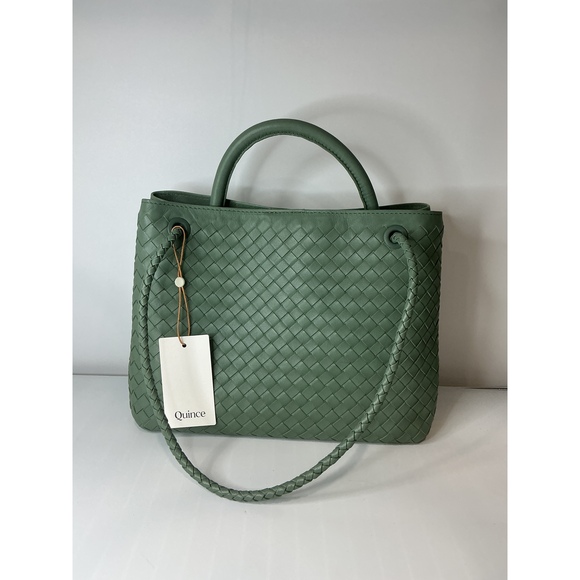 Quince Handbags - Italian Leather Handwoven Satchel